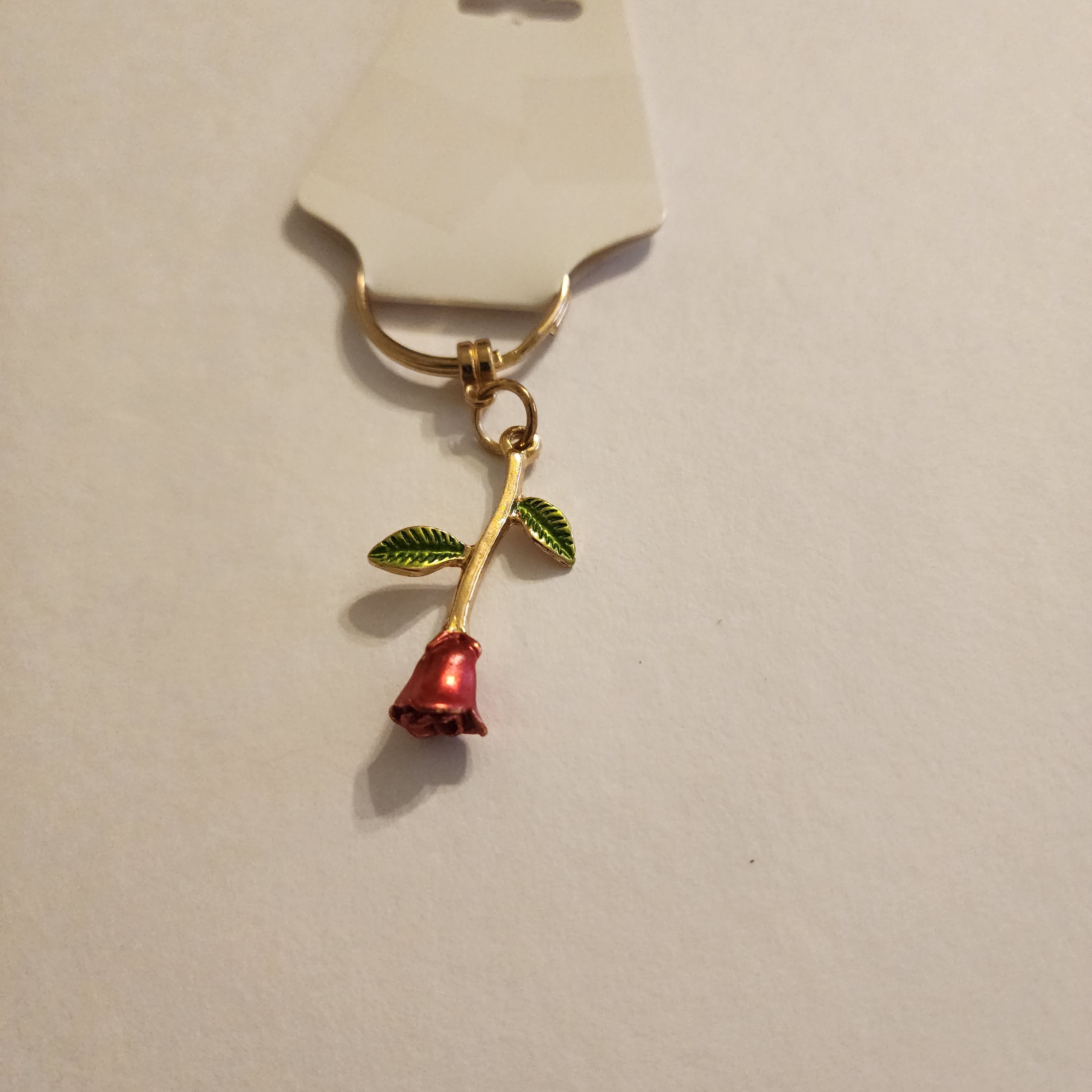 178 - Gold Rose Keychain