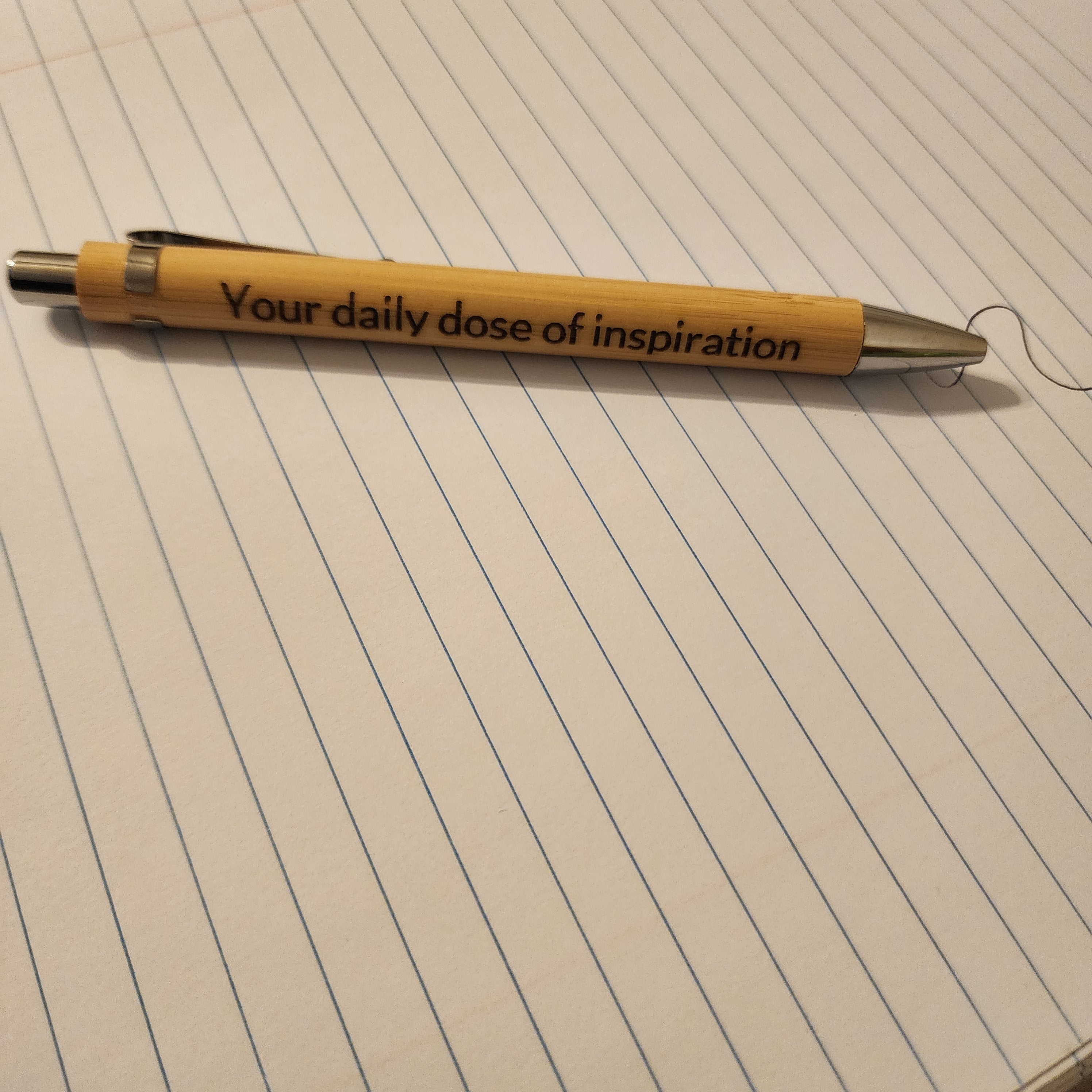 Engraved Inspirational Wooden Pen