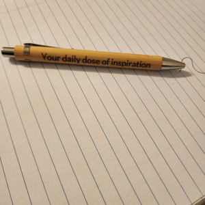 Engraved Inspirational Wooden Pen
