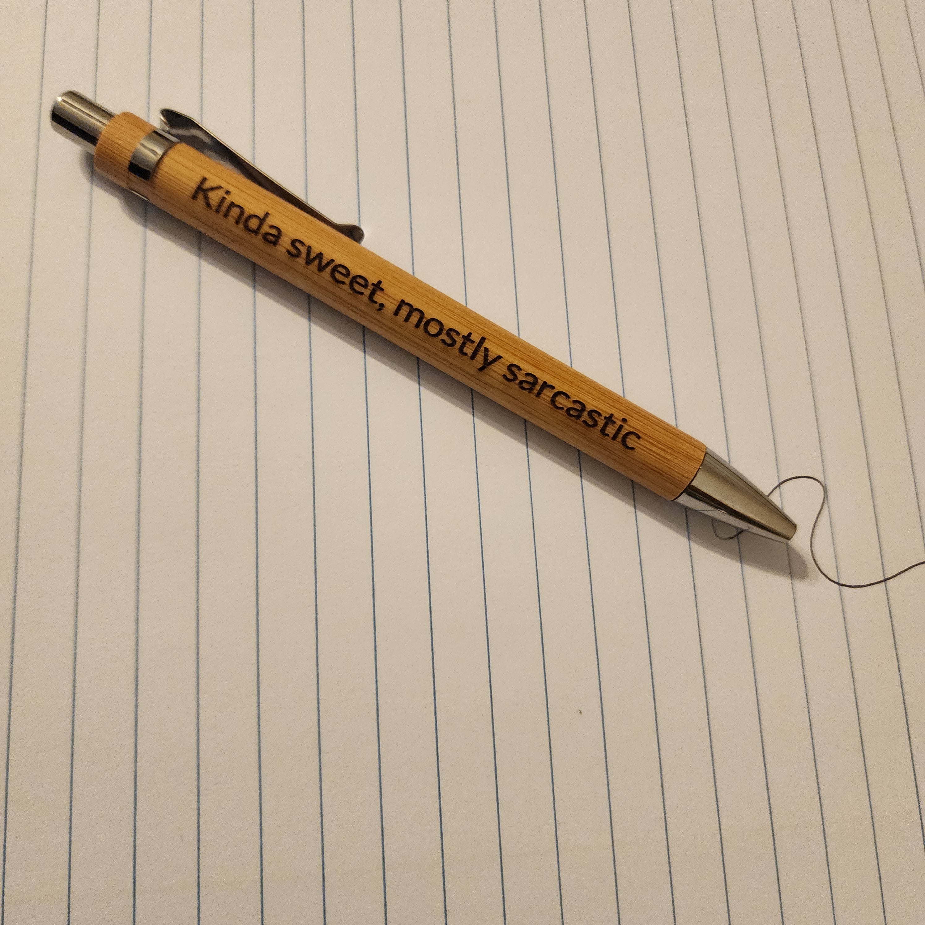 Engraved Funny Wooden Pen