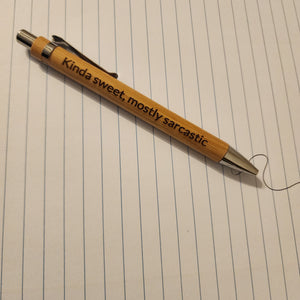 Engraved Funny Wooden Pen