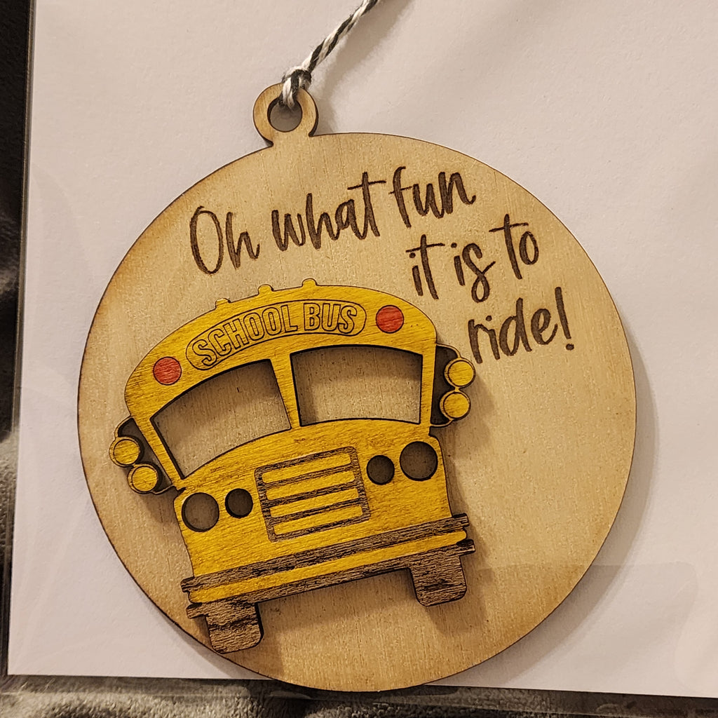 513 - Oh What Fun Bus Driver Ornament