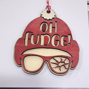 578 - Oh Fudge Wooden Layered Ornament