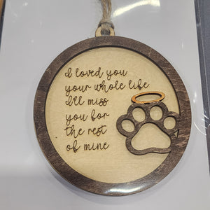 579 - Wooden Pet Memorial Ornament