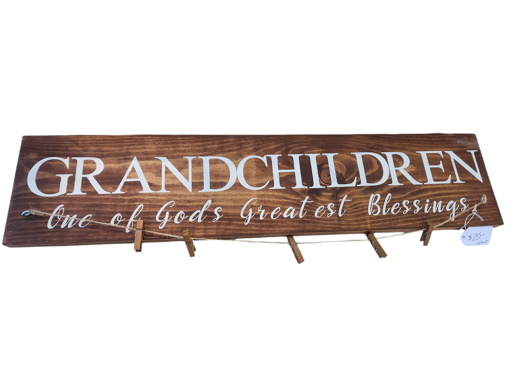 Grandchildren One of God's Greatest Blessings Hanging Photo Sign