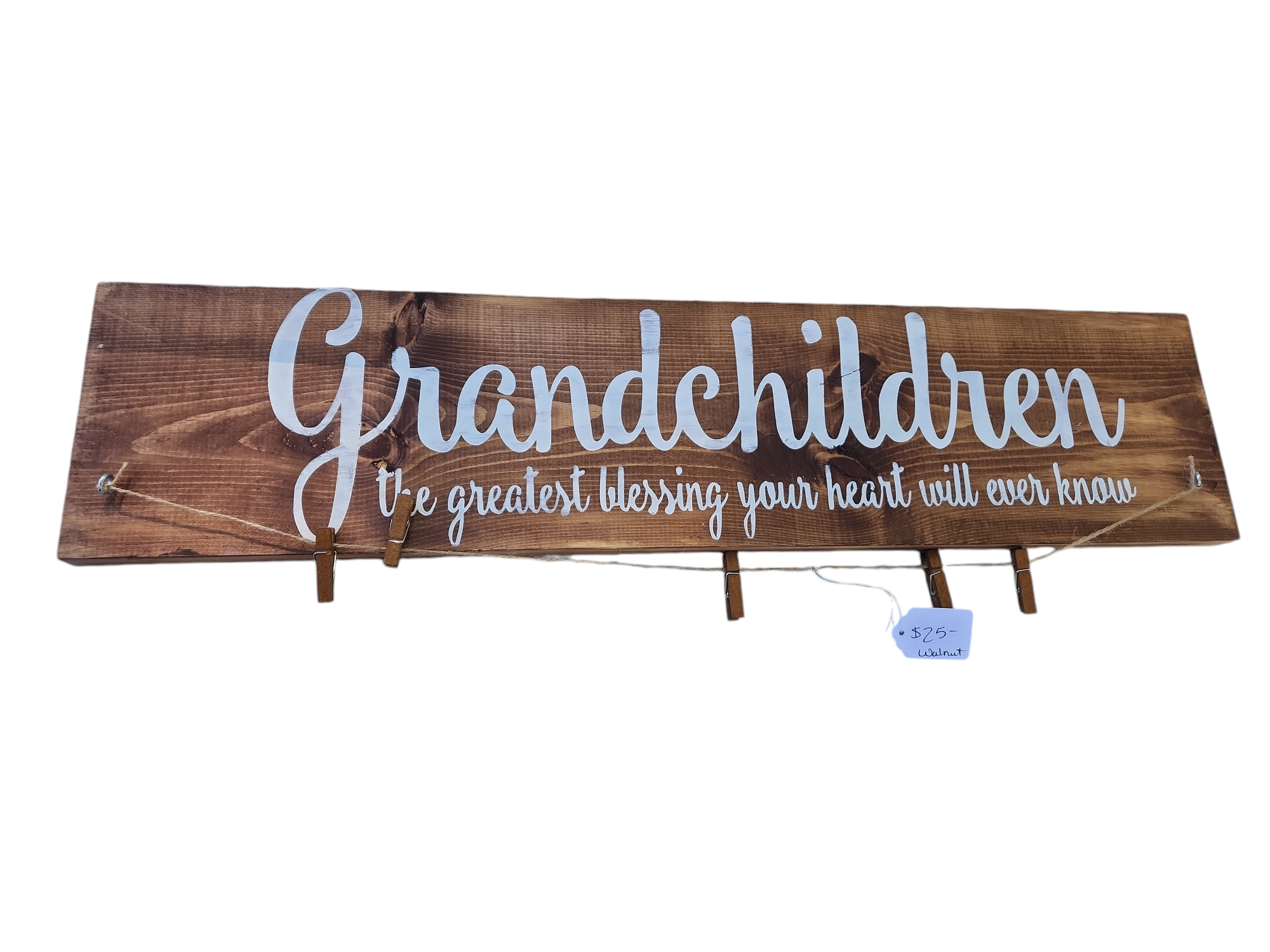 Grandchildren One of the Greatest Blessings You'll Ever Know Hanging Photo Sign