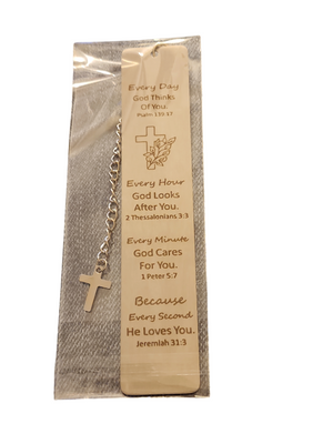 Christian Stainless Steel Engraved Bookmarks