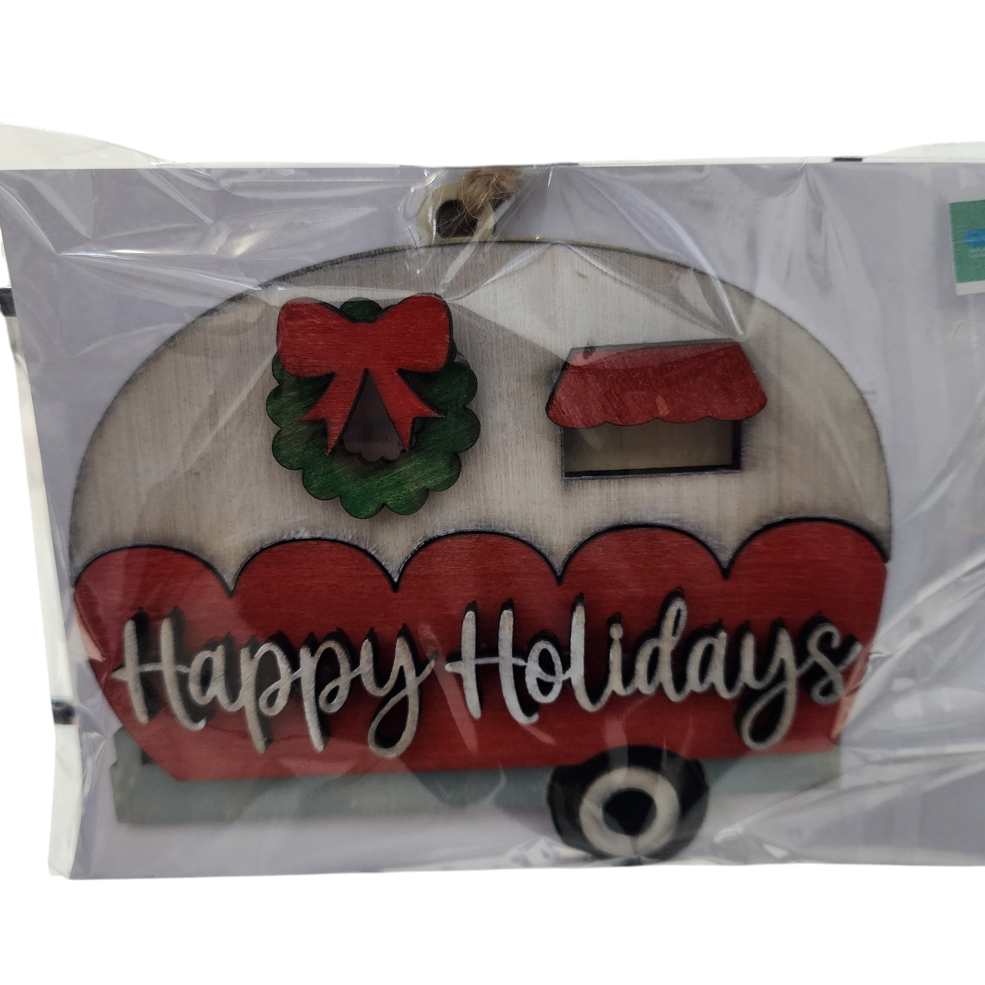 514- Happy Holidays Camper Layered Ornament