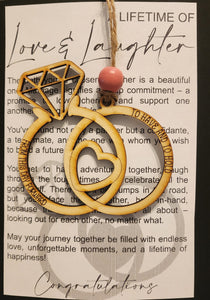 547 - Lifetime of Love & Laughter Marriage Wooden Story Card Ornament
