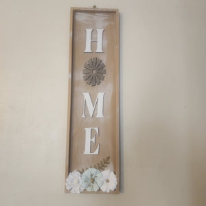 Wooden "Home" Windmill Floral Sign