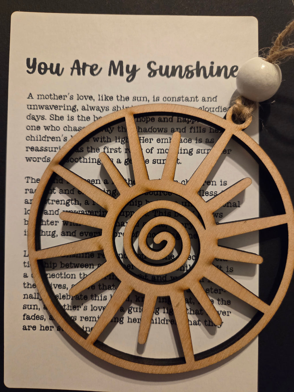 587 - You Are My Sunshine Storycard Ornament