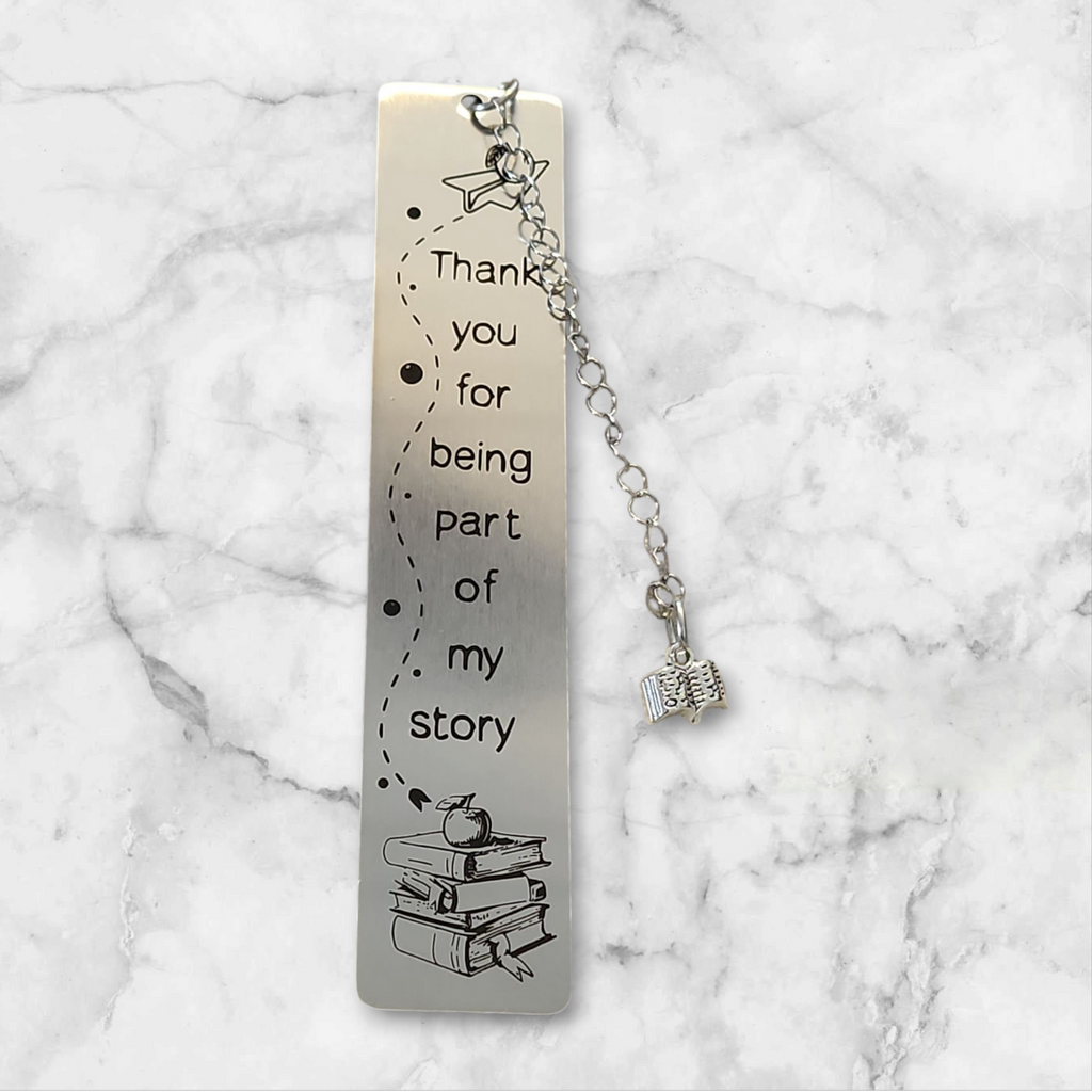 1026- Thank You For Being A Part of My Story Stainless Steel Bookmark