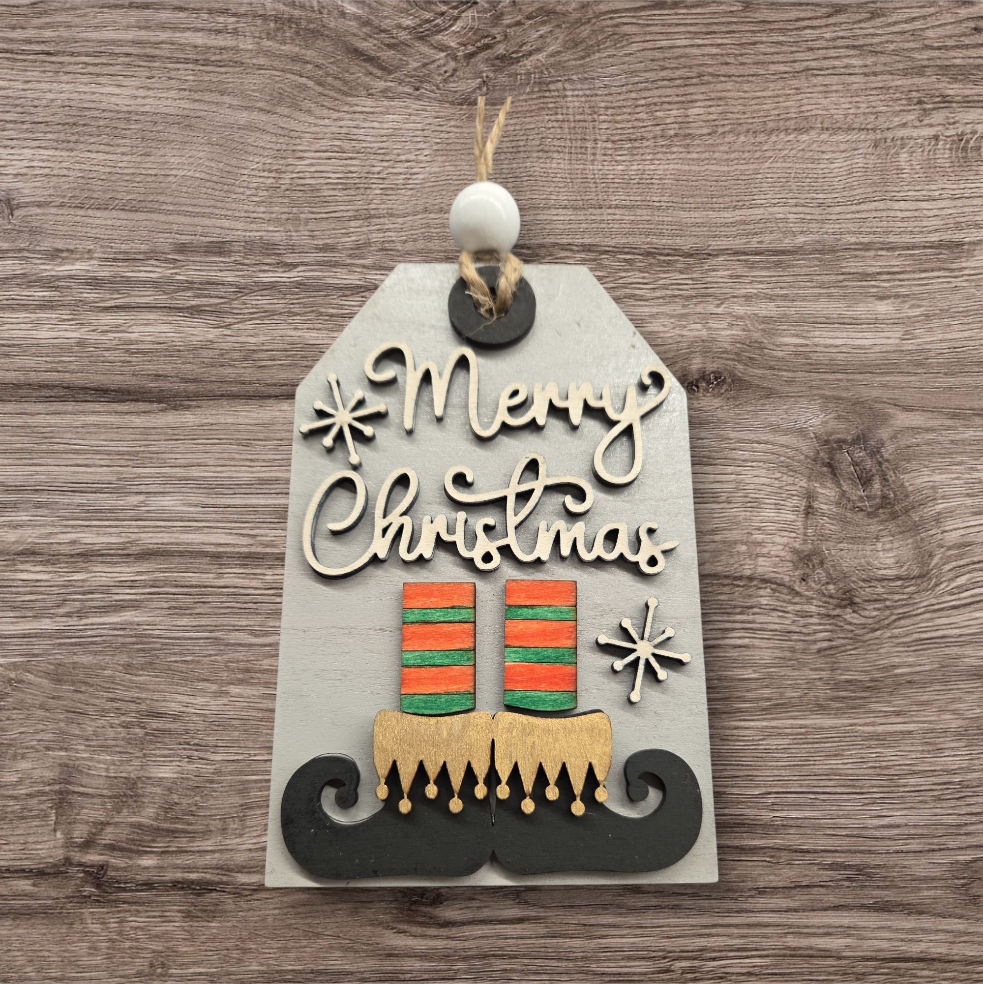 520 - Merry Christmas Tag Gift Card Holder Ornament