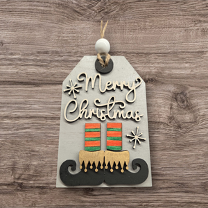 520 - Merry Christmas Tag Gift Card Holder Ornament
