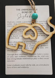 504 - Wooden Unbreakable Bond of Sisterhood Storycard Ornament