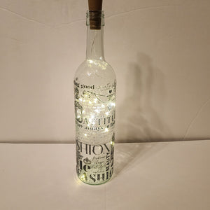 Vintage Fashionista Lighted Bottle