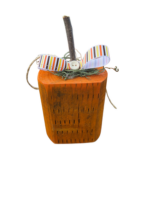 Rustic Block Pumpkin