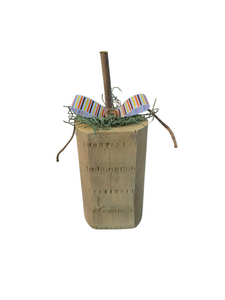 Rustic Block Pumpkin