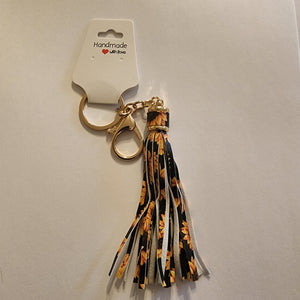 126 - Sunflower Tassel Keychain