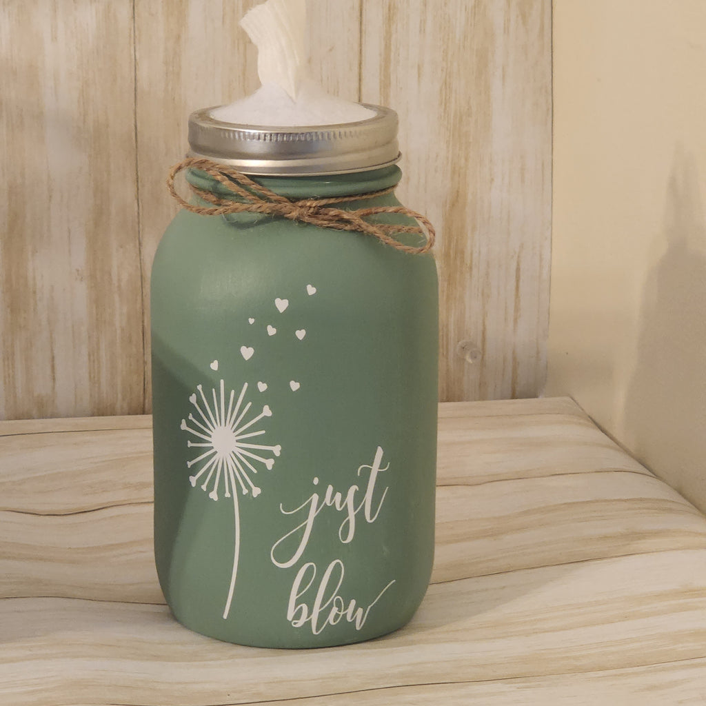 Tissue Mason Jar "Just Blow"