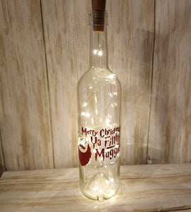 Merry Christmas Ya Filthy Muggle Lighted Bottle