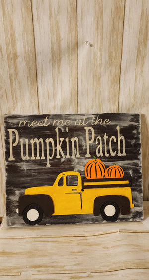 Meet Me at the Pumpkin Patch Sign