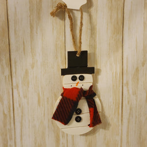 530 - Shiplap Snowman Ornament