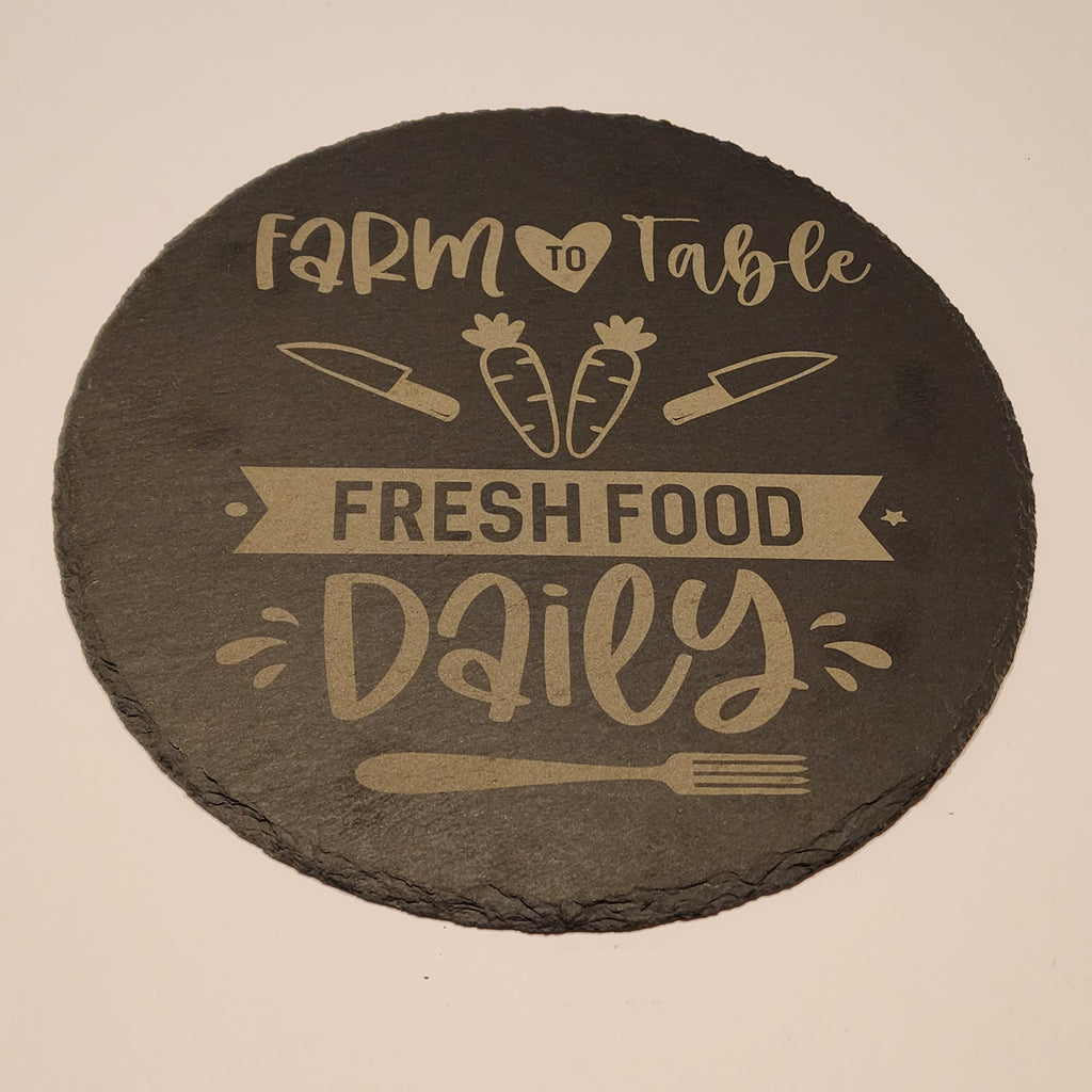 Farm to Table Slate Serving Tray